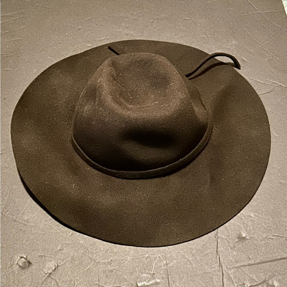 Unbranded dark brown Felt Wool Wide Brim Fedora Hat